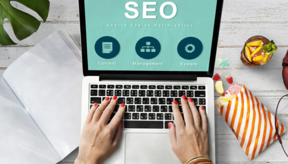 SEO Website Development Data Network Concept